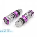 Uxcell 1 Pair 8mm Aluminum Aolly Motorcycle Rearsets Rear Set Footrest Footpeg Foot Rest Peg Bike Bicycle Cycling Purple For