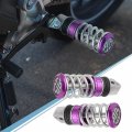 Uxcell 1 Pair 8mm Aluminum Aolly Motorcycle Rearsets Rear Set Footrest Footpeg Foot Rest Peg Bike Bicycle Cycling Purple For