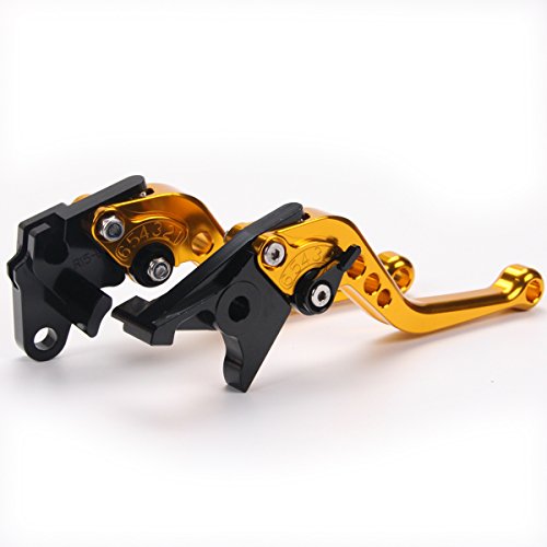 Short Golden Brake Clutch Levers For Honda Msx 125 Grom 2014-2016 Cbr500r Cb500f X 2013-2016 Cbr250r 2011-2013 Cbr300r Cb400f