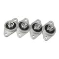 Uxcell 4pcs Kfl08 8mm Zinc Alloy Self Aligning Pillow Block Flange Bearing