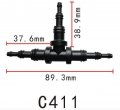 Autobahn88 3-way T-piece Reducer Nylon Vacuum Hose Joiner 3-step-diameter Od 3-6 9mm 0 12 24 36 Pack Of 2