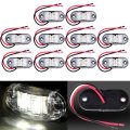 5pcs Clear White Universal 2 Diode Mount Led Light Side Marker 