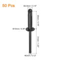 50pcs 3 16 In X 4 Aluminum Round Head Tri Grip Rivets Bulb Style Blind For Sheet Metal Automotive Furniture And Marine Boat