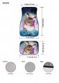 Uniceu Abstract Hippie Flower Car Floor Mats 4 Pcs 70s Groovy Floral Retro Swirl Wavy Auto Anti Slip Liner Universal Fit