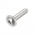 Uxcell Flanged Button Head Socket Cap Screws M5 22mm Hex Drive 304 Stainless Steel Fasteners Bolts Fully Threaded Machine Screw