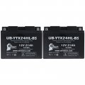 2-pack Ub-ytx24hl-bs Battery Replacement For 1989 Yamaha Xvz13 Venture Royale 1300 Cc Motorcycle Factory Activated Maintenance 