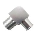 Chrome Aluminum 90 Degrees Heater Hose Connector 1 2 In Npt Thread To 5 8 Barb Billet Universal Replacement For Systems