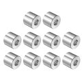 10pcs Stainless Steel Spacer 5 16 Bore X 3 4 Od 8 Length Screw Bushing Plain Finish Round Metal For M8 Screws Bolts And Rods 