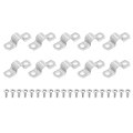 10pcs 16mm 5 8 Two Hole Rigid Pipe Strap 304 Stainless Steel Conduit Clamp Thicken U Bracket Heavy Duty With Self-tapping 