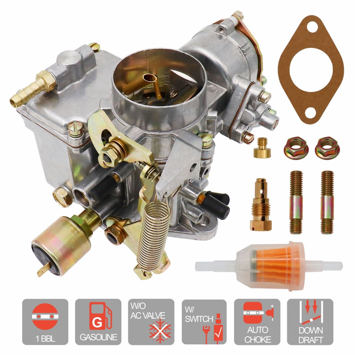 34 Pict-3 Carburetor For Vw Beetles Super 1971-1979 Dual Port 1600cc ...