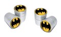Elektroplate Officially Licensed Dc Comics Batman Matte Chrome Aluminum Superhero Tire Valve Stem Caps Universal Fit For Cars 