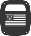 Usa Flag Tail Lamp Light Covers For Jeep Wrangler Yj And Tj Black Set Of 2 Plastic Rear 