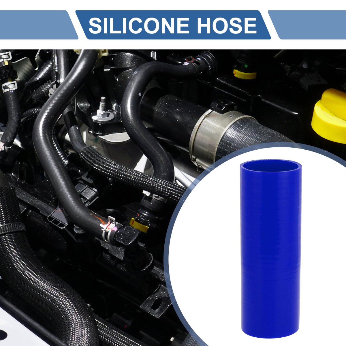 65mm 2 56in Id Straight Coupler Silicone Hose 200mm 7 87in Length 3 Ply Blue Coolant Pipe For Turbo Intercooler Air Intake