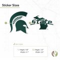 Michigan State University Metal License Plate Frame And Sticker Alumni Combo Officially Licensed Zinc Alloy Universal Fit For
