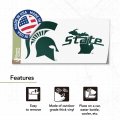 Michigan State University Metal License Plate Frame And Sticker Alumni Combo Officially Licensed Zinc Alloy Universal Fit For