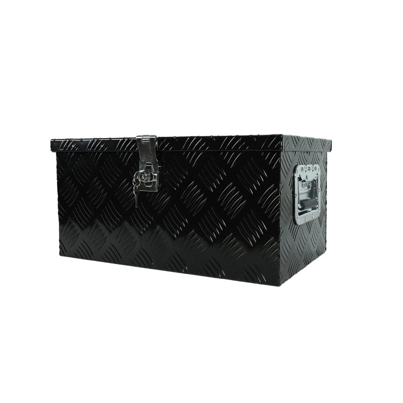 Blackhorse-racing 20 Inch Heavy Duty Aluminum Stripes Plated Tool Box Pick Up Truck Bed Rv Trailer Toolbox Storage Organizer