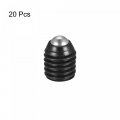 Uxcell Ball Point Set Screws 20pcs M10 X 12mm High Carbon Steel Metric Spring Hex Socket Grub Screw
