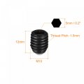 Uxcell Ball Point Set Screws 20pcs M10 X 12mm High Carbon Steel Metric Spring Hex Socket Grub Screw