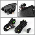Auto Dynasty Compatible With Honda Civic 2 4-door Em2 Es1 Es2 Pair Of Bumper Driving Fog Lights Wiring Kit Switch Smoked Lens