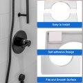 Uxcell 4pcs Wall Split Flange 86mm 3 4 Length Escutcheon Plate Abs Square Self-adhesive Plumbing Cover Plates For3mm 1 3 Dia