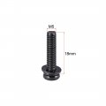 Uxcell M5 X 18mm Carbon Steel Phillips Pan Head Machine Screws Bolts Combine With Spring Washer And Plain Washers 20pcs