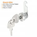 Uxcell Cabinet Drawer Cam Lock 5 8 Cylinder Length Fits Up To 16 Thickness Panel Keyed Alike Zinc Alloy Secure File Toolbox