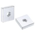 200pcs M5x14mmx4mm Square Nuts Carbon Steel Zinc Plated Coarse Thread Fasteners For Home Repairs And Professional Engineering 