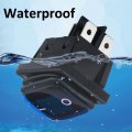 Esupport 3pcs Waterproof Round Rocker Switch Car 12v 20a Blue Led Light Indicator Toggle 4pin Terminal Control On Off Dpst