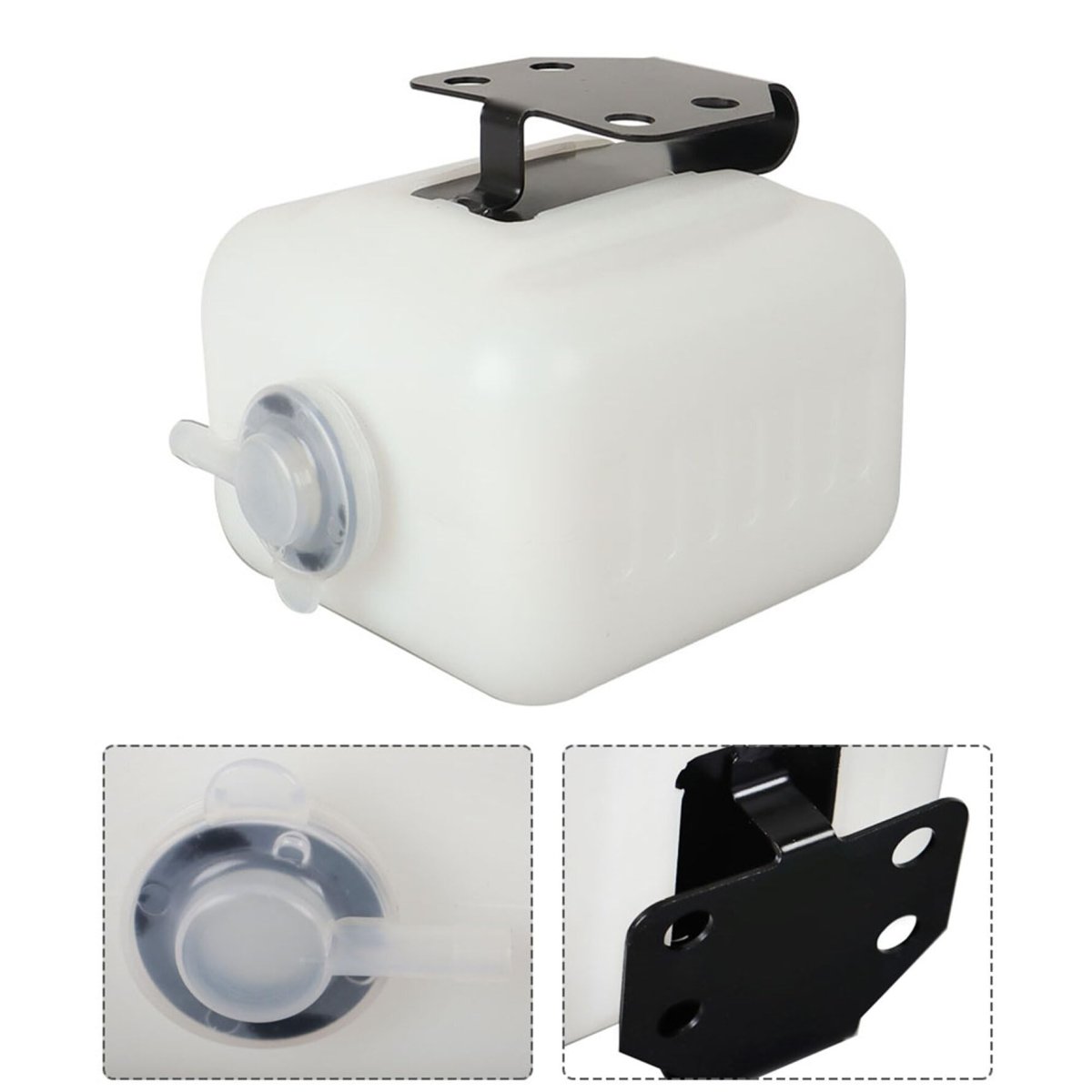 Overflow Coolant Bottle With Bracket Replacement For Excavator Durable Plastic Recovery Tank Kit