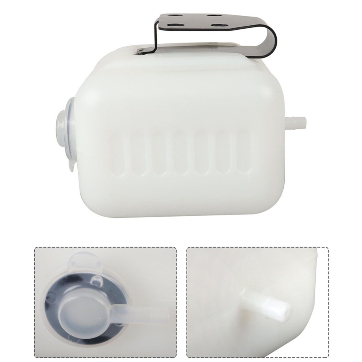 Overflow Coolant Bottle With Bracket Replacement For Excavator Durable Plastic Recovery Tank Kit