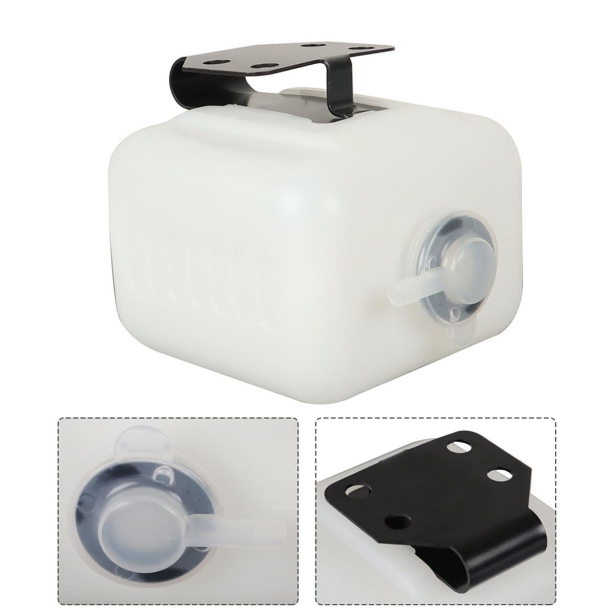 Overflow Coolant Bottle With Bracket Replacement For Excavator Durable Plastic Recovery Tank Kit