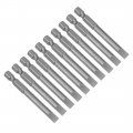Uxcell 10 Pcs 6mm Slotted Tip Magnetic Flat Head Screwdriver Bits 1 4 Inch Hex Shank 2 5-inch Length S2 Power Tool