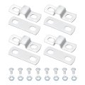 4pcs 0 X 4 10x10mm Square Pipe Clamp Carbon Steel U Shaped Connector Bracket Heavy Duty Tube Strap Buckle With Gasket Screws 
