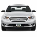 Ford Taurus License Plate Frame Carbon Fiber Texture Blue Stripe Black Metal 12 In X 6 Official Licensed Product