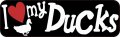 Stickertalk I Love My Ducks Vinyl Sticker 10 Inches By 3 