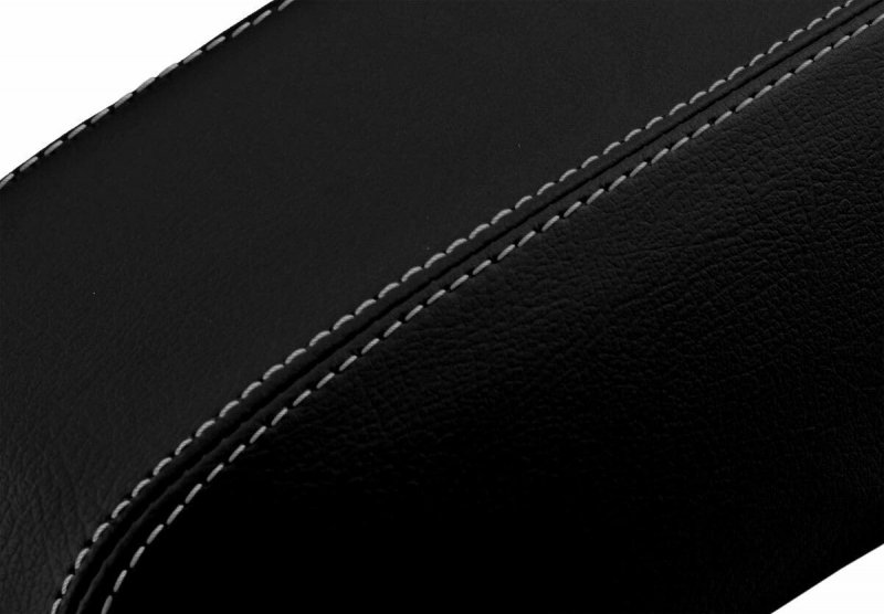 Autoguru Replacemet For Pvc Leather Console Lid Armrest Cover Gray Stitch Hyundai Tucson 2010-2015