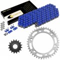 Caltric Blue O-ring Drive Chain And Sprockets Kit Compatible With Honda Cbr1000rr 2004 2005