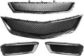Impala Grille Front Upper Lower With Fog Light Cover Set For 2014 2015 2016 2017 2018 2019 2020 Chevy Lt Ls 