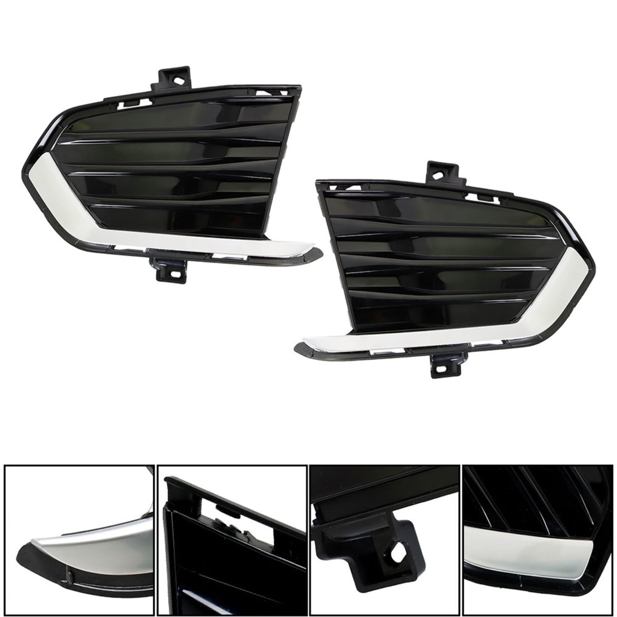 Front Bumper Fog Light Bezel Covers Assembly For Xt5 2017 2018 2019 Left And Right Side 2 Pack With Chrome Trim Replacement