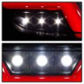 Acanii For 2015-2021 Ford Mustang Black Housing Smoked Lens W Red Led Tube Parking Light Reverse Back Up Lamp Assembly