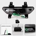 Acanii For 2015-2021 Ford Mustang Black Housing Smoked Lens W Red Led Tube Parking Light Reverse Back Up Lamp Assembly