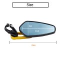 Okstno 1set 7 8 22mm Universal Motorcycle Aluminum Rear View Handle Bar End Side Rearview Mirrors Orange