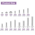 480 Pcs 2 4 Machine Screws Phillips Pan Cross Head Bolts Assortment Kit 304 Stainless Steel Silver For Wall Socket Household