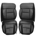 4 Piece Black Leather Seat Covers For Ford F 150 Lariat Xl Xlt Stx 2005 2006 2007 2008 Driver And Passenger Bottom Lean Back 