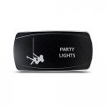 Ch4x4 Rocker Switch Party Lights Symbol Horizontal Blue Led