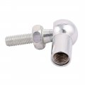 Uxcell Rod End Ball Bearing Right-hand Female Thread M8x1 25mm And Male M6x1 0mm Gas Spring Joint Fitting Silver Tone 2pcs