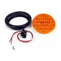 Fortpro 4 Amber Round Tail Turn Led Light With 18 Leds And Lens F235164 