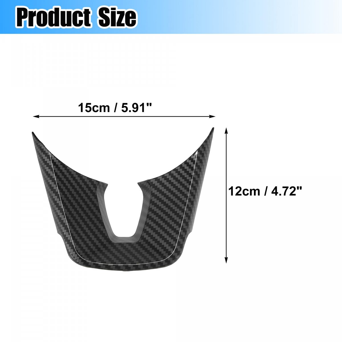 X Autohaux 1pcs Abs Plastic Carbon Fiber Pattern Black Interior Steering Wheel Cover Trim For Kia Forte 2019-2021 Inner