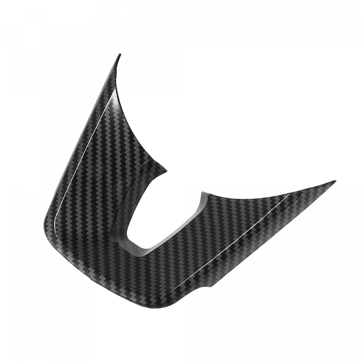 X Autohaux 1pcs Abs Plastic Carbon Fiber Pattern Black Interior Steering Wheel Cover Trim For Kia Forte 2019-2021 Inner