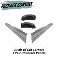 Hecasa Cab Corner Rocker Panel Replacements Compatible With 1999-2007 Chevy Silverado Gmc Sierra 4 Door Crew Rust Repair 2